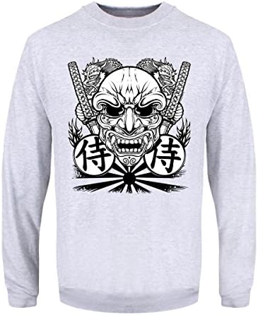 Unorthodox Men's Samurai Mask Sweater Grey