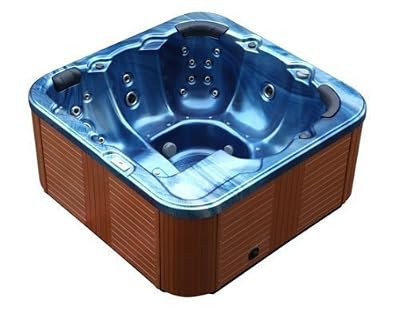 supply24 Jacuzzi Extérieur Bain À Remous Troy Spa avec 40 Jets De Massage + Chauffage + Désinfection À L'ozone + éclairage pour 5 - 6 Personnes pour Lampe extérieure
