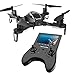 Price comparison product image Holy Stone HS230 RC Racing FPV Drone with 120° FOV 720P HD Camera Live Video 45Km/h High Speed Wind Resistance Quadcopter with 5.8G LCD Screen Real Time Transmitter Includes Bonus Battery, Black