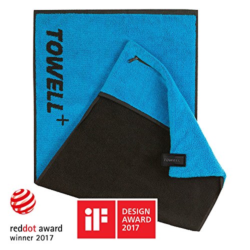 Towell Plus V2 in 9 Farben by STRYVE + Sporthandtuch mit Tasche und Magnetclip, - Bekannt aus "Die Höhle der Löwen"
