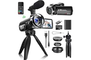 NBD 2.7K 42MP Video Camera YouTube Video Recording Camera,18X Digital Camera 3.0inch Flip Screen Camcorder Vlogging Camera with Remote Control…