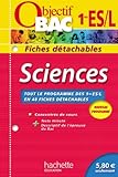Objectif Bac - Fiches détachables - Sciences 1re ES/L