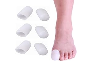 PEDIMEND™ 3 Pairs Big Toe Tubular Dressing Bandage Caps Guard | Nail Off Protectors | Joint Pain Relief | Ingrown Toenail Tubes Sleeves | Callus Cushion Blisters | Bunion Corrector (White)