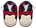Soft Leather Baby boy Shoes with Suede Soles by Dotty Fish Red Monkey design - 12-18 months