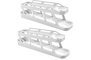 FARYODI Portauova per frigorifero, 2 pezzi, dispenser per uova, fondo antiscivolo, per utensili da cucina e uova (bianco)