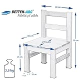 Zweier Set: Betten-ABC Bubema Kinderstuhl aus massiver Buche, weiß lackiert, extra stabil - 2