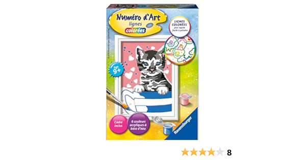 Ravensburger Numero D Art Mini Format Petit Chat Dans Un Bol Loisir Creatif Peinture Enfant Des 7 Ans Amazon Fr Jeux Et Jouets