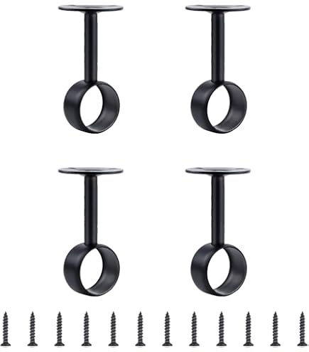 Aopin Edelstahl Flanschstange Halterung – 19 Mm Für Vorhangstangen, Deckenmontage, 4 Stück Set