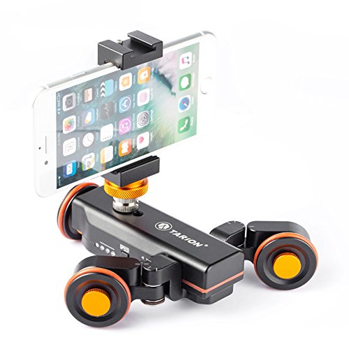 TARION Y5D Auto Dolly Slider mit Fernbedienung Nutzlast 3Kg fÃ¼r Canon Nikon Sony Panasonic DSLR Kamera Camcorder iPhone Smartphone HUAWEI Samsung