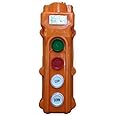 SPOWER® Rain Proof Up-Down Switch Control Station, Crane Pendant Hoist Push Button Switch Momentary, JG-COB61-Up/Down (2 Ways Push Button)