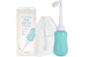 Cubble 360 ml Upside Down Peri Bottle for Postpartum Care for New Mums, Portable Bidet, Perineal Recovery, Feminine Hygiene Care, Spray Bottle for Toilet and Travel Use