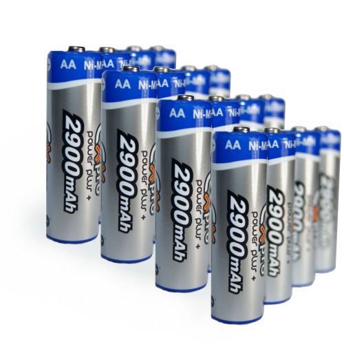 Ex-Pro Power Plus+ - Batterie stilo ricaricabili Ni-Mh, 2900 mAh, confezione da 16