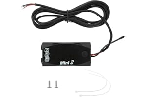 KIMISS Motorrad-Uhren-Messgerät, 3 in 1, Voltmeter, LED, Thermometer, elektronische Uhr, IP67, wasserdicht, 6 V-30 V