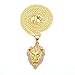 Produktbild YOLANDE Herren-Schmuck Gold Vergoldet oder Silber Platiniert Löwe Löwen Kopf Halskette Kette Man´s Hip Hop Geschenk für den Freund/Mann