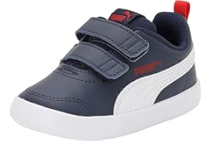 PUMA Unisex Baby Courtflex V2 V Inf Sneaker, Niebieski Peacoat High Risk Red, 25 EU