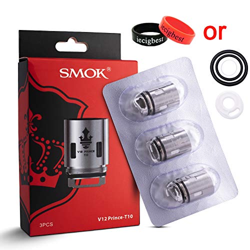 Original Smok TFV12 Prince Coils Q4 X6 M4 Fit TFV12 Prince Verdmapfer Stick Prince Kit Smok Mag Kit Pack of 3 (TFV12 Prince T10)