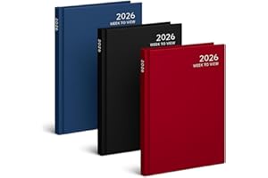 Sixstore A5 Diary Week to View 2026 Diaries Office Work Planner Desk Organiser Diaries Year Planning 1 Diary Sent at Random