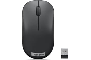 Lenovo 130 Wireless Compact Mouse, 1K DPI Optical sensor, 2.4GHz Wireless NanoUSB, 10m range, 3button(left,right,scroll) upto 3M left/right clicks, 10 month battery, Ambidextrous, Ergonomic GY51C12380