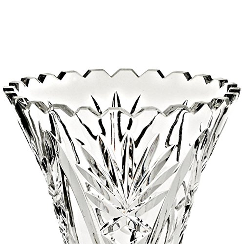 Vase, Blumenvase, Bouquet Vase „VIRNA“ handgeschliffen, transparent, H=22 cm, Bleikristall Glas, moderner Style (GERMAN CRYSTAL powered by CRISTALICA) - 2
