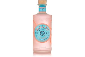 Malfy Gin Rosa, Premium Gin Italiano Agrumato e intenso, Infuso di 9 Botaniche con infusione di Pompelmo della Sicilia, vol 41%, 70CL