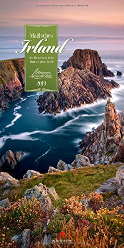 Magisches Irland 2019, Wandkalender im Hochformat (33x66 cm) - Naturkalender / Literaturkalender mit Zitaten mit Monatskalendarium (Literarische Reihe)