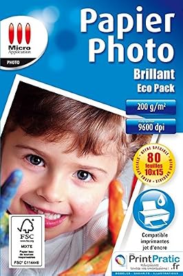 Micro Application papier imprimante micro application papier photo eco pack - brillant