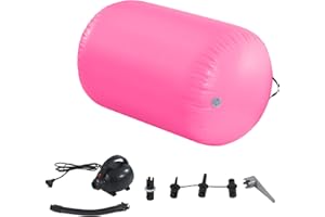 BSTSEL Gymnastics Air Tumbling Roller Mat 60/75/90cm Inflatable Air Gymnastics Training Mats Gymnastics Tracks for Home/School/Training with Pump