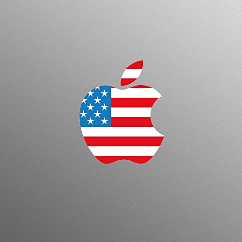 USA-Flagge Aufkleber Sticker für 13 15 17 Zoll Apple MacBook / Pro / Air Laptop (Vor Ende 2016)