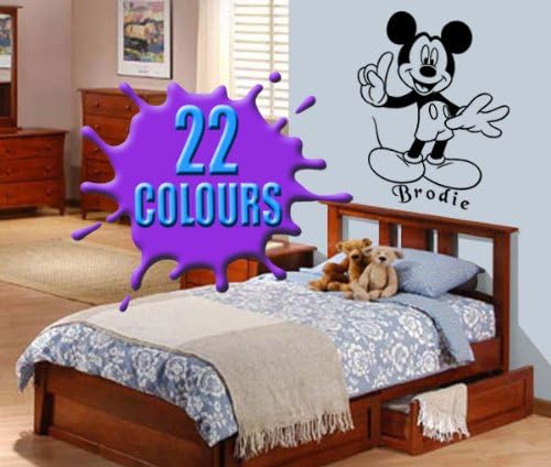 Mickey Mouse - Personalised with a name of your choice - Children's Wall Decal (Large)
