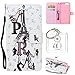 Produktbild für iPhone 8 Plus (5.5 Zoll) Hülle, Glitter Strass Bling Ledertasche Muster Weich PU Schutzhülle für Apple iPhone 8 Plus (5.5 Zoll) Flip Cover Wallet Case Tasche Handyhülle mit Lanyard Strap Stand Function Magnetverschluss Etui Schale Credit Card Slots Bookstyle Purse Design Handytasche Lederhülle Schutz Hüllen mit für Apple iPhone 8 Plus (5.5 Zoll) +Schlüsselanhänger (R) (11)
