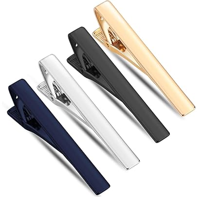 HONEY BEAR Fermacravatte Per Lettera Iniziale Per Uomo - Dimensioni Normali/taglia Stretta Regalo Di Nozze In Acciaio, 5,4 Cm / 4 Cm, Argento Spazzolato (A 1.57 Inches