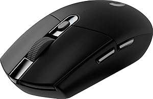 Logitech G 305 Lightspeed Wireless Gaming Mouse, Captor Hero 12K, 12,000 dpi, Ultra-Light, 250h Battery, 6 Programmable Butto
