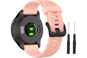 ISABAKE Cinturino per Garmin Forerunner 945/935, Garmin Fenix 5/5 Plus, Fenix 6/6 Pro, Approach S60/Quatix 5, cinturino di ricambio per orologio in silicone morbido da 22 mm