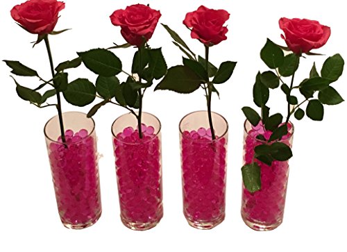 8000 Stück / 20Liter Wasser Kugeln Gel Bälle CHRISTAL ERDE CHRYSTAL Perlen Vasen Dekoration 11-15mm Durchmesser / 200Gramm – Pflanzen Kerzen Blumen Wasserspender Raumbefeuchter KRISTALL HINGUCKER (Transparent) - 4