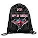 Produktbild Jack16 Kordelzug Turnbeutel Rucksack Cool Happy New Year Zombie 2018 Design Print Rucksack Schulter