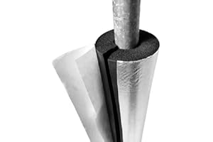 DXHYYM Rivestimento Isolante per Tubi con Rivestimento in Lamina da 95 Cm, Tubo Isolante 7/8" 1" 1-1/3" 1-5/7" 2" 1-1/8" 3" 3-1/2" 4" Avvolgimento per Tubi dell'Acqua All'aperto Isolamento Tubo Antigelo