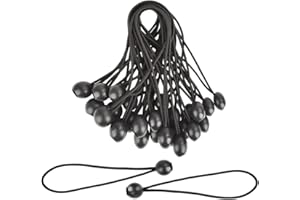 JULIYEH 30pcs Tendeur Elastique, Tendeurs Elastique Caoutchouc avec Boule, pour Bâche,Pavillon,Tente,Rideaux,Grillage Jardin.Fixation de Bâche de Serre,Fixation de Bâche de Remorque.