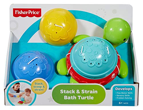Fisher-Price Ma Tortue pour Le Bain jouet flottant pour permettre à bébé de s'amuser à empiler, filtrer et verser de l'eau, dès 6 mois, DHW16 – Image 8
