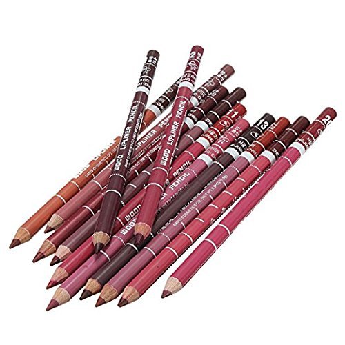 Generische 12 Farben Professionelle Lipliner Wasserdichte Lip Liner Lippenstift Lippenkonturenstift mit Deckel 15CM - 2