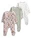 Mamas and Papas Baby-Girls 3 Pack All-in-One Hot Air Balloons Bodysuit, Multicolour, 6-9 Months
