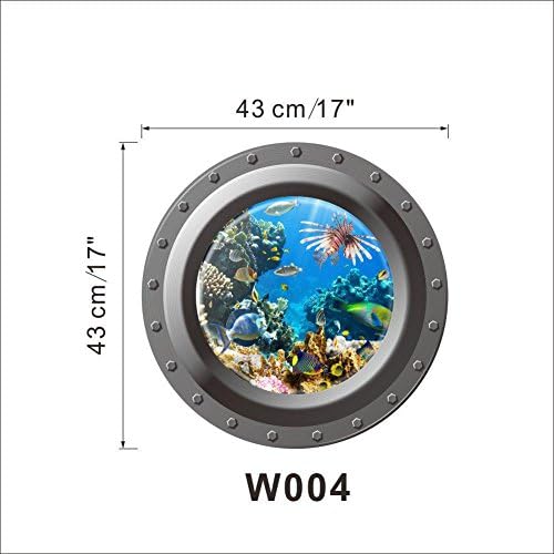 Underwater World Series Shark Theme 3D Wall Stickers Wall Decals Wallpaper Removable Wall Decor Decorative for boys and girls' bedroom living room decorating (1 set of 3)