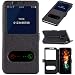 Produktbild Galaxy S9 Plus Handyhülle Fenster, Schwarz Leder Hülle Tasche Magnetische Ledertasche Handytasche mit Ständer Book Case Flip Cover Schutzhülle Leder-Etui für Samsung Galaxy S9 Plus G965F 6,2 Zoll