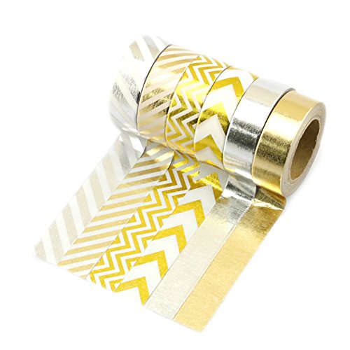 Très Chic Mailanda 6er Set Washi Tape Masking tape Klebeband Dekoband(C6)