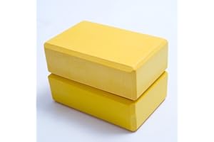 HomDSim Set of 2 Yoga Blocks EVA Foam Exercise Bricks Provides Stability Balance and Support Improve Strength - 9 x 6x 3 inches