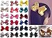 PrettyBoutique 4.5 Inches Girls Rhinestone Satin Hair Bow Alligator Clip (Gold)