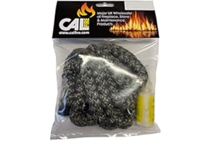 CHIMSOC Replacement Black Stove Rope Kit for Stove Doors - 14mm Diameter - Maximum Softness Rope