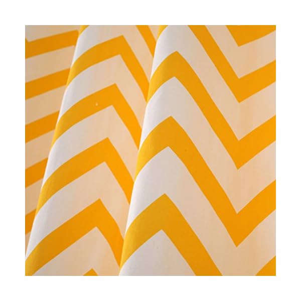 GWELL Stripe Cotton Eyelet Ring Top Curtains/Drapes/Panels for Living Room Bedroom(One Panel) - Image 4