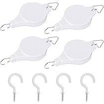 2 Stück Pflanzenrollen Haken - Einziehbarer Ampelaufzug Für Hängepflanzen