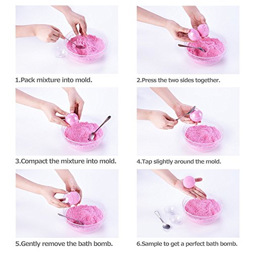 UClever Seifenform DIY Badebombe Form Bath Bomb Molds mit 2 Größen 10 Stücke für Handwerk - 4