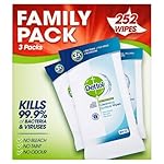 Dettol Anti-Bacterial Cleaning Surface Wipes, 252 Wipes